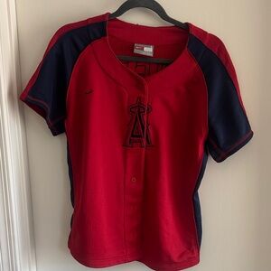 Nike Kids Red and Blue Baseball Jersey